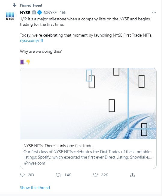 NYSE NFT twitter - AIBC News
