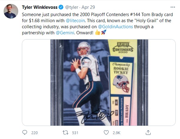 Tyler Winklevoss tweet - AIBC News