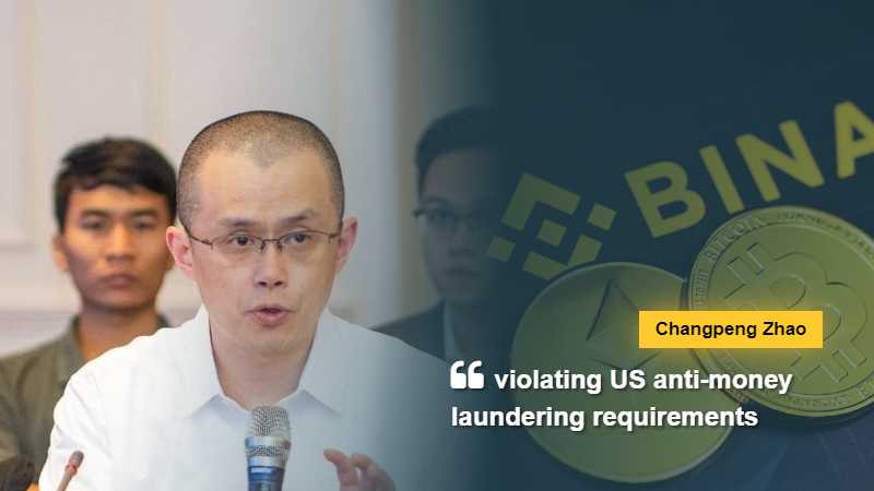 Changpeng Zhao says "violating US anti-money laundering requirements" via Coin Surges, tags: binance cz guilty money - CC