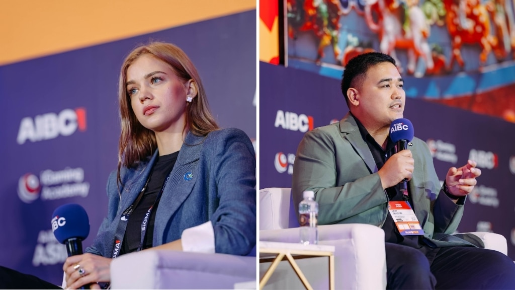 Laura K. Inamedinova, Chief Global Ecosystem Officer at Gate.io (on the left) and Dom De Leon, Executive Director at DEVCON Philippines (on the right)